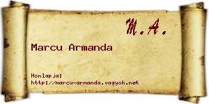 Marcu Armanda névjegykártya